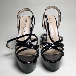 Marc Defang black patent heels sz 8.5